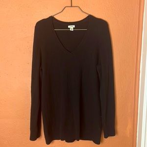 LL Bean black cashmere v-neck Sz large